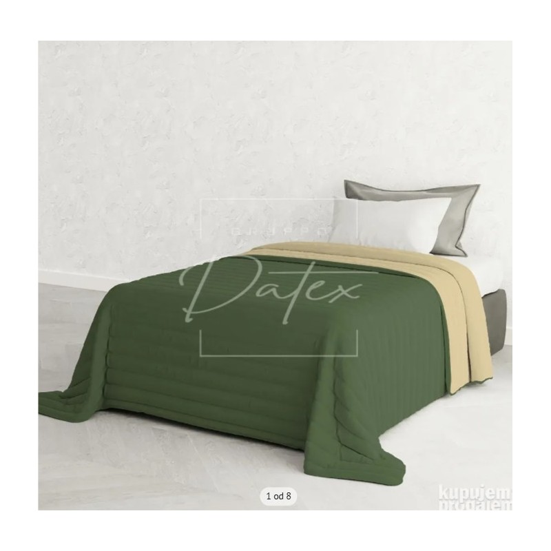 Datex Elegant prekrivač, 170x270cm, t.zelena/krem, P141 Datex Elegant prekrivač, 170x270cm, t.zelena/krem, P141