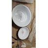 Haku Mobel vintage umivaonik set, metal, antička bela,40x56
