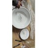 Haku Mobel vintage umivaonik set, metal, antička bela,40x56