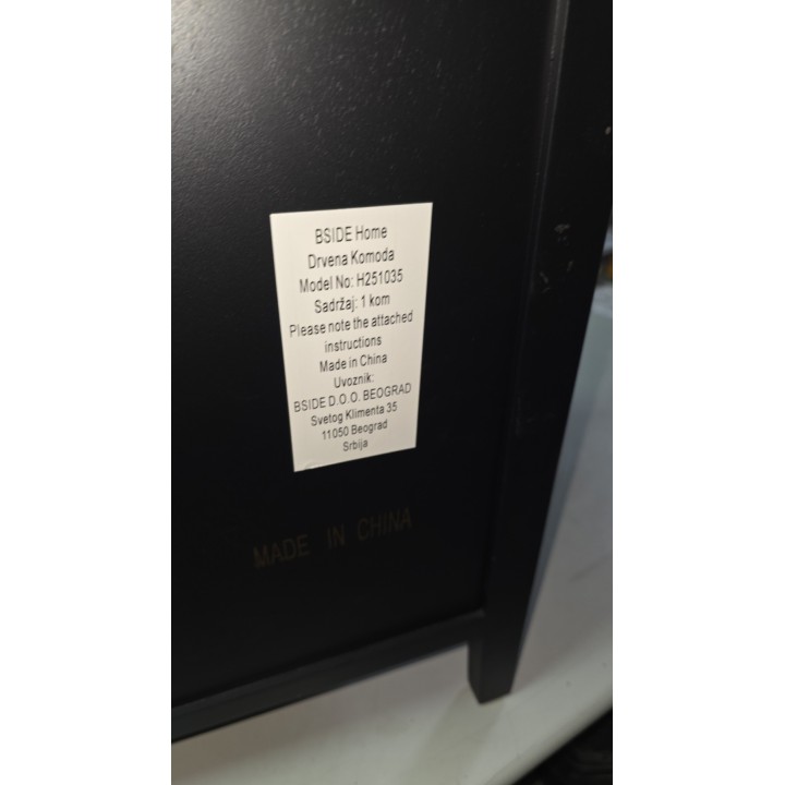 Komoda sa vratima i fiokama 76x36x75.5 cm – Drvena komoda moderan dizajn