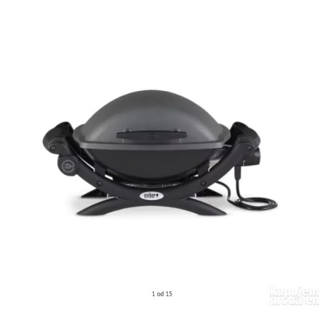 Weber Q1400 , aluminijum, tamno siva, 69x37x42 cm, nekompletan