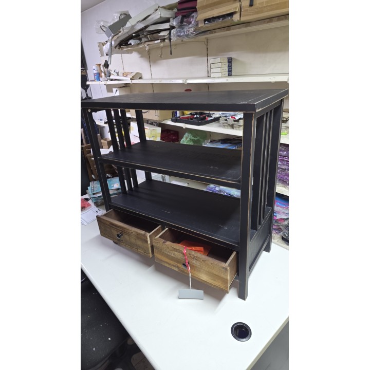 Rustična komoda sa policama 79x36x75.5 cm – Drvena komoda sa fiokama