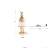 Kare Rabbit stona lampa, zlatna/bela, 1xE14, 68x23 cm polomljena