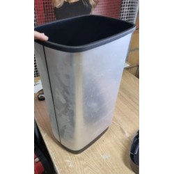 Rotho TWIST Swing bin Art, srebrna, 50 L, 40.1x29.8x60.2 cm polomljen poklopac