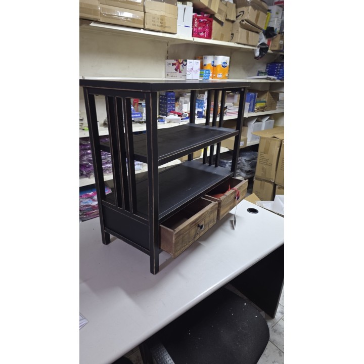 Rustična komoda sa policama 79x36x75.5 cm – Drvena komoda sa fiokama