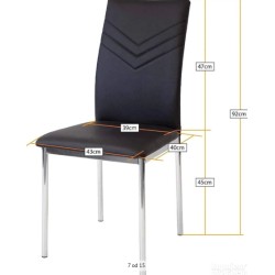 Albatros Verona, metal/vešt.koža, bež, 40x43x92 cm set 2 stolice, jedna ostecene