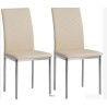 Albatros Verona, metal/vešt.koža, bež, 40x43x92 cm set 2 stolice, jedna ostecene