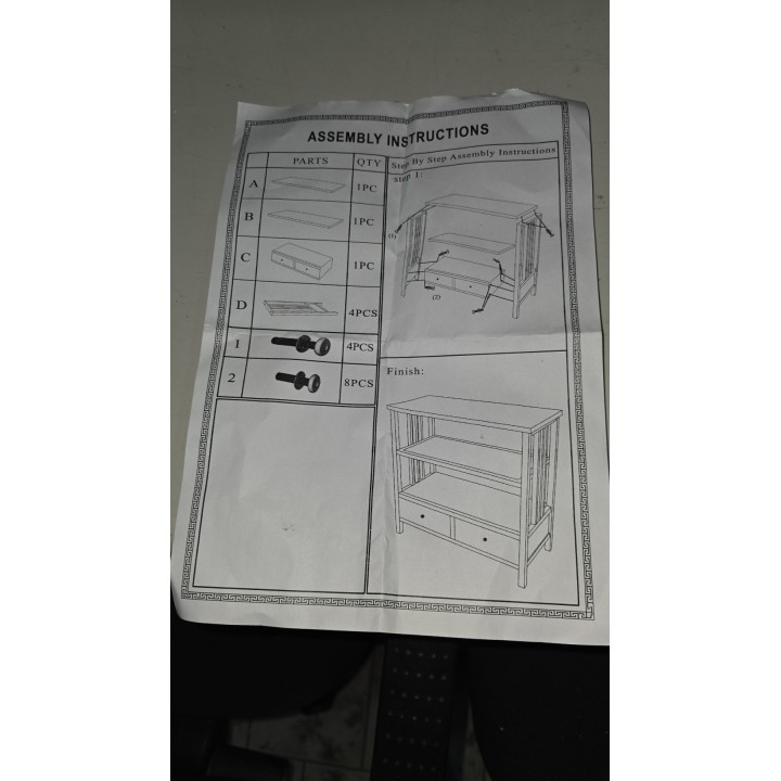 Rustična komoda sa policama 79x36x75.5 cm – Drvena komoda sa fiokama