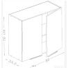 Berlioz Creations CP8HF kuhinjski ormarić,bela/jasen, 80x34x70 cm osteceno