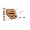 Relaxdays organizator sa 3 fioke, bambus, 26 x 30 x 31 cm-ostecen