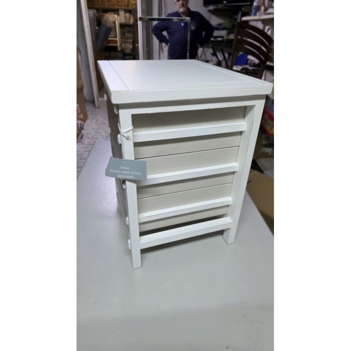 Noćni stočić sa 3 fioke 46x36x52.5 cm – Drveni noćni stočić siva