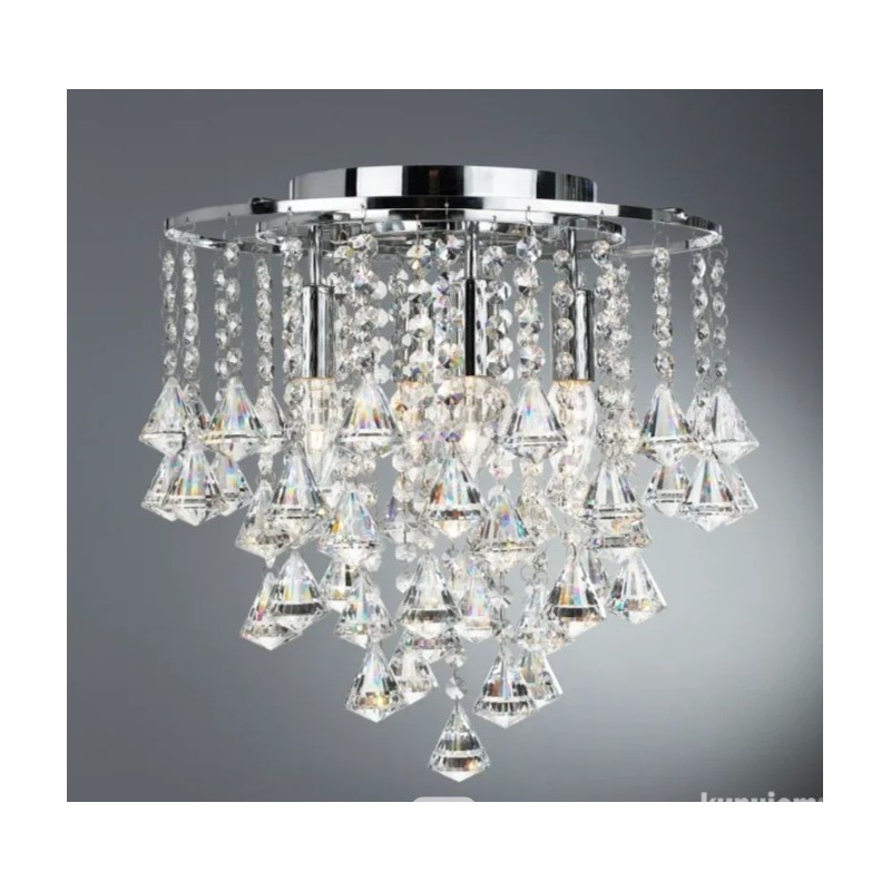 Searchlight Dorchester plafonjera,hrom/kristal,4xE14,36x40cm-osteceno Searchlight Dorchester plafonjera,hrom/kristal,4xE14,36x40cm-osteceno