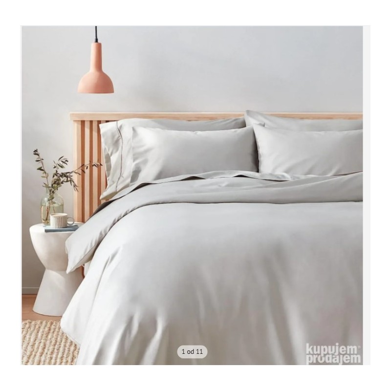 Amazon Aware 100% org. pamuk, saten-300 niti, 135x200, siva