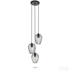 Eglo Newtown I 49479 visilica, čelik, crna, 38x110 cm
