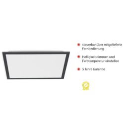 Leuchten Direkt Flat LED plaf., dimab.,plast/alu, 46x7x46cm