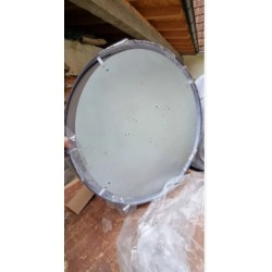 Trio Lugano LED plafonjera, tkanina, siva, prečnik 75 cm,60W