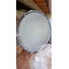Trio Lugano LED plafonjera, tkanina, siva, prečnik 75 cm,60W