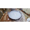 Trio Lugano LED plafonjera, tkanina, siva, prečnik 75 cm,60W
