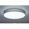 Trio Lugano LED plafonjera, tkanina, siva, prečnik 75 cm,60W