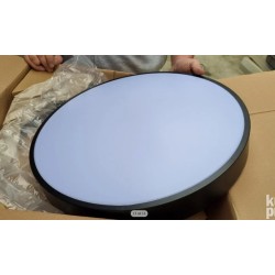 Brilliant Slimline LED plaf., metal, crna, prečnik 49cm, 60W