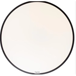 Brilliant Slimline LED plaf., metal, crna, prečnik 49cm, 60W