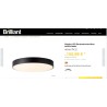 Brilliant Slimline LED plaf., metal, crna, prečnik 49cm, 60W