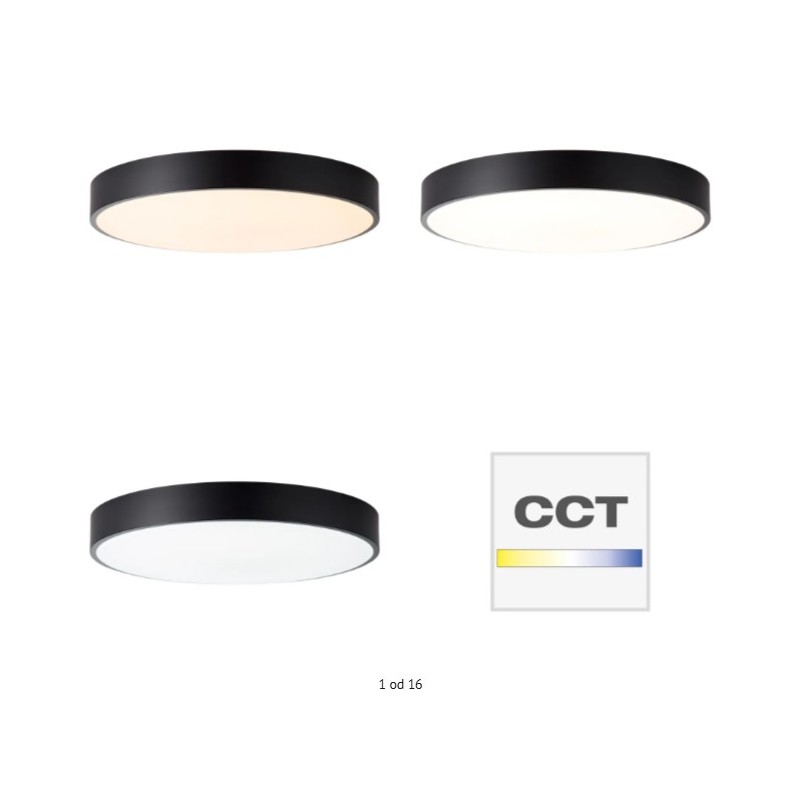 Brilliant Slimline LED plaf., metal, crna, prečnik 49cm, 60W Brilliant Slimline LED plaf., metal, crna, prečnik 49cm, 60W