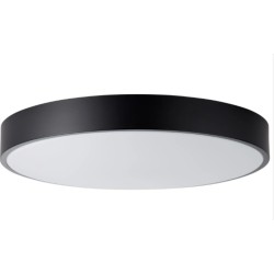 Brilliant Slimline LED plaf., metal, crna, prečnik 49cm, 60W