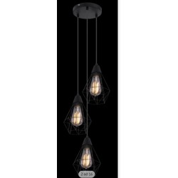 Globo Isabella visilica, metal, mat crna, p.29 x v.120 cm