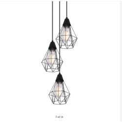 Globo Isabella visilica, metal, mat crna, p.29 x v.120 cm