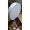 Trio Lugano LED plafonjera, tkanina/nikl, bela, prečnik 30cm