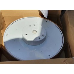 Trio Lugano LED plafonjera, tkanina/nikl, bela, prečnik 30cm