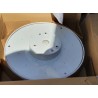 Trio Lugano LED plafonjera, tkanina/nikl, bela, prečnik 30cm