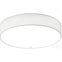 Trio Lugano LED plafonjera, tkanina/nikl, bela, prečnik 30cm