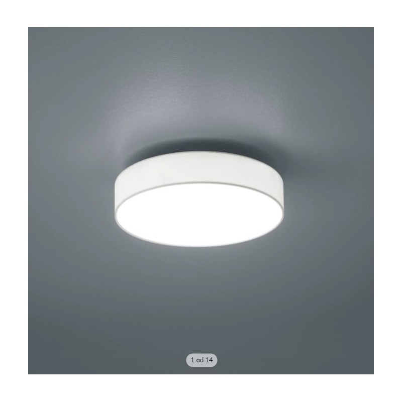 Trio Lugano LED plafonjera, tkanina/nikl, bela, prečnik 30cm Trio Lugano LED plafonjera, tkanina/nikl, bela, prečnik 30cm