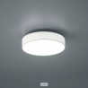 Trio Lugano LED plafonjera, tkanina/nikl, bela, prečnik 30cm