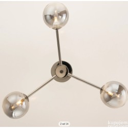 Loistaa Kjul plafonjera, LED, metal, staklo, 62x25x62 cm-oštećen