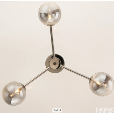 Loistaa Kjul plafonjera, LED, metal, staklo, 62x25x62 cm-oštećen