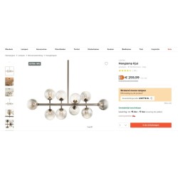 Loistaa Kjul visilica, 10 LED, metal, staklo, 88x70x36cm'-oštećeno