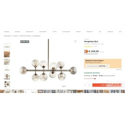 Loistaa Kjul visilica, 10 LED, metal, staklo, 88x70x36 c