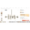 Loistaa Kjul visilica, 10 LED, metal, staklo, 88x70x36 c