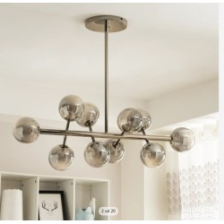 Loistaa Kjul visilica, 10 LED, metal, staklo, 88x70x36 c