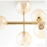 Loistaa Kjul visilica, 10 LED, metal, staklo,bež,88x70x36 cm