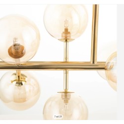 Loistaa Kjul visilica, 10 LED, metal, staklo,bež,88x70x36 cm