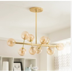 Loistaa Kjul visilica, 10 LED, metal, staklo,bež,88x70x36 cm