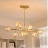 Loistaa Kjul visilica, 10 LED, metal, staklo,bež,88x70x36 cm