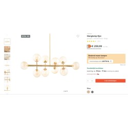 Loistaa Kjul visilica, 10 LED, metal, staklo,bež,88x70x36 cm