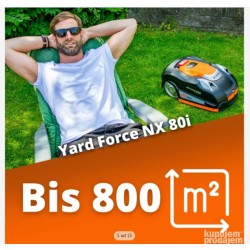 YARD FORCE NX80i robot kosilica, do 800m2 aku kosilica