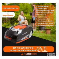YARD FORCE NX80i robot kosilica, do 800m2 aku kosilica