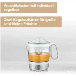 Severin CP 3535 presa za citruse, 40W, 1L,bela/bruš.n.č.
